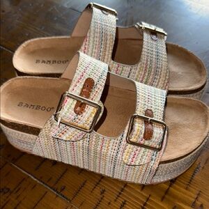 BAMBOO Multicolor Striped Sandals